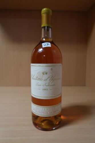 Chateau d'Yquem 1er Cru Classe Sauternes 1993 Magnum (1x 1.5L),Valuation Price: $900