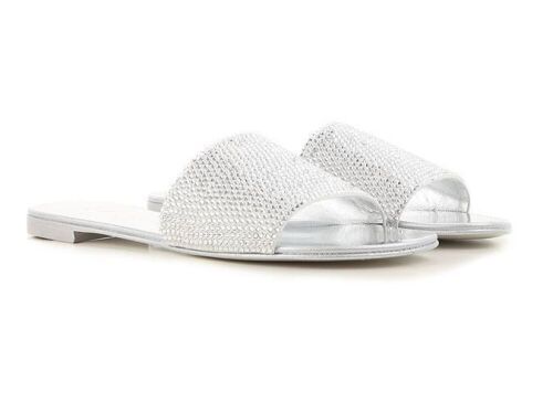 Giuseppe Zanotti Ladies Sandals- Size :38.5 -Model: E800165 WHITE 38.5