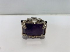 Roberto Cavalli - Black Onyx and Silver ring Size 12 - 2