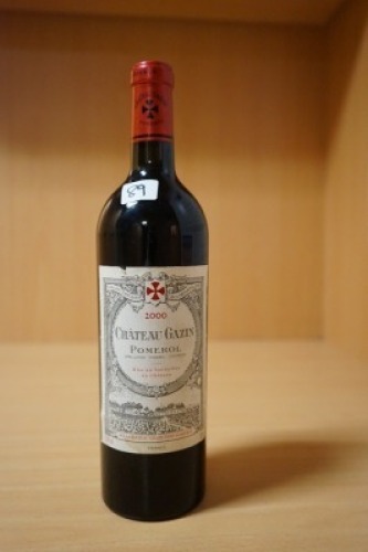 Chateau Gazin Pomerol 2000 (1x 750mL),Valuation Price: $180