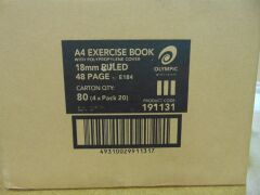 Carton of 80 A4 Olympic 48page exercise books - 2