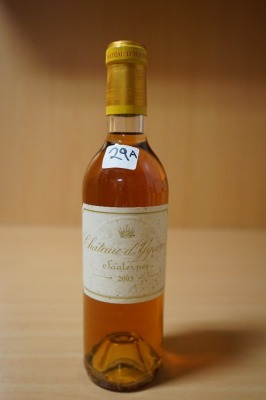 Chateau d'Yquem 1er Cru Classe Sauternes 2003 Half Bottle (1x 375ml),Valuation Price: $250