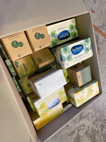 Large Box of Assorted Tissues (Mixed brand and size)