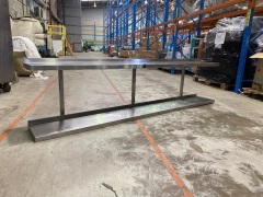Stainless Steel two shelf wall mount kitchen gantry 2360x350x600