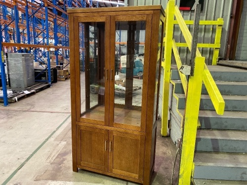 Timber Cabinet 4 door, Mirrored Back - 2000x1030x400