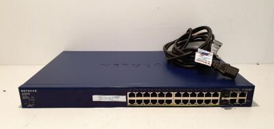 Netgear FS728TP ProSAFE 24-Port Fast Ethernet PoE (192W) Smart Switch with power cord