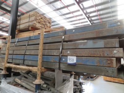 Quantity of 10 Steel Braces 2400mm L x 500mm at Base