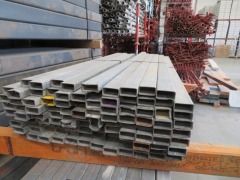 Quantity of 100 Gal Steel Tube 50 x 25 x 1300mm + - 2