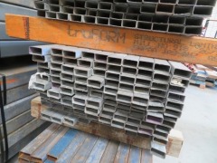 Quantity of 130 Gal Steel Tube 50 x 25 x 1400mm + - 2