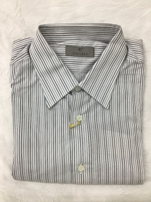 Canali Grey Stripe Business Shirt - size 42