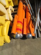 Quantity of 6 Bollards, Heavy Steel Construction, 1620mm L x 160mm Dia - 2