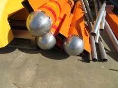 Quantity of 6 Bollards, Heavy Steel Construction, 1620mm L x 160mm Dia - 3