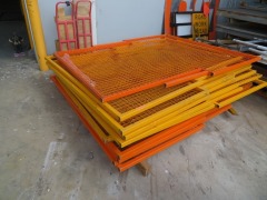 Quantity of 11 Safety Screens, 1950 x 2400mm, Yellow & Orange