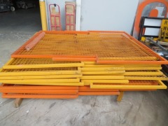 Quantity of 11 Safety Screens, 1950 x 2400mm, Yellow & Orange - 2