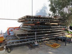 Quantity of 11 Shutters for Building Industry, Metal Frames & Plywood, various sizes from 8500mm L to 3400mm W - 2