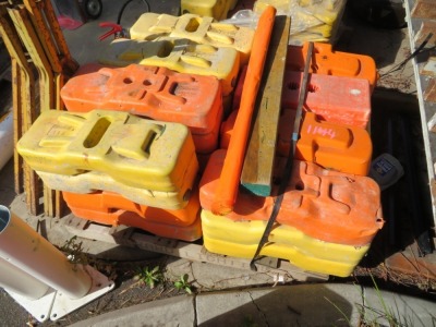 Quantity of 28 Temporary Fence Plastic Bases