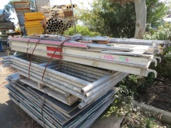 Pallet with Scaffold Frames, Wheels, Decks, Bars etc