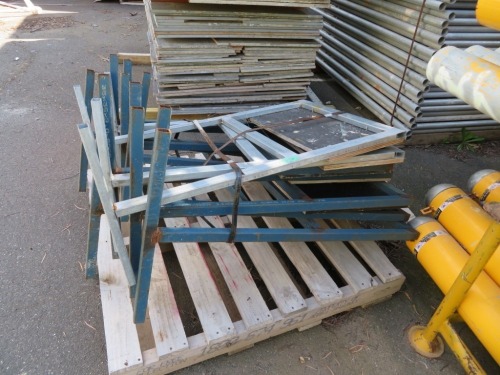 Quantity of 8 Stands with Metal Frames, 700 x 1100mm H