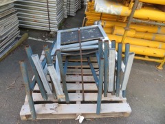 Quantity of 8 Stands with Metal Frames, 700 x 1100mm H - 2