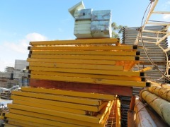 Quantity of 8 Metal Screens, Yellow, 2400 x 1200mm - 2