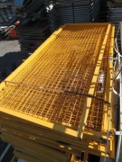 Quantity of 8 Metal Screens, Yellow, 2400 x 1200mm - 3