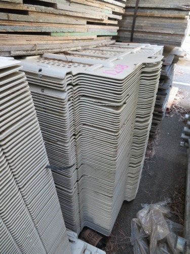 Quantity of 80 Scaffguard Panels, Containment Systems, some cuts, Panel size: 8400 x 100mm H