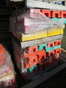 Quantity of 72 Temp Fence Bases Plastic, 2 Pallets - 2