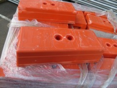 Quantity of 96 Temp Fence Bases Plastic, 2 Pallets - 2