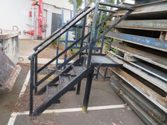 Step with Handrails Industrial, 1500 x 220 x 1950mm H