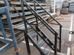 Step with Handrails Industrial, 1500 x 220 x 1950mm H - 2