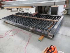 Quantity of 2 Metal Gates Industrial Size with Spear Points and Rollers at Base, 3900 x 2100mm H