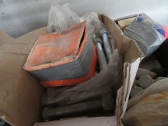 Large Quantity of Bolts, Nuts, Fasteners in Box - 6