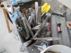 Contents of Bench including Grinding Discs, Rock Drill, Tools, Tool Boxes etc - 3