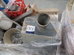 Quantity of Concrete Funnel, Bolts, Nuts, Screws, Tape & Assorted Hardware - 3