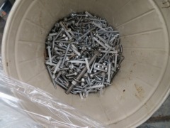 Quantity of Concrete Funnel, Bolts, Nuts, Screws, Tape & Assorted Hardware - 4