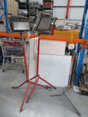 Quantity of 2 Industrial Work Lights, 1 x Safety Beacon, 1 x Whiteboard, 900 x 900mm, 3 x Pin Boards, 900 x 1200mm