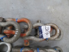 Quantity of 9 x D Shackles, 4 x 12 Ton, 5 x 13.5 Ton, 3 x Eye Bolts, 5.1 Ton - 2