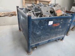 Metal Mesh Bin with Building Brackets/Corner Units with Clamps, Bin 1100 x 1050 x 850mm H - 2