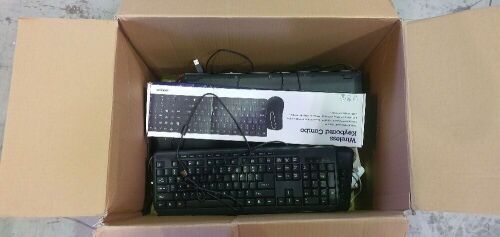 Mixed Carton of keyboards, mouse's, handset internet modems