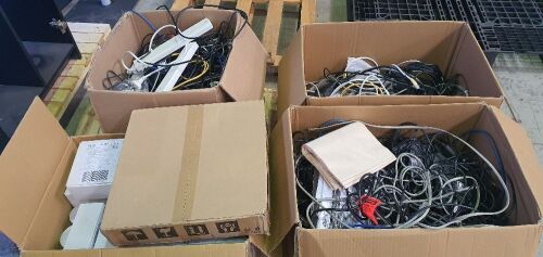 Mixed Pallet of cables,cords and labels Ac adapters