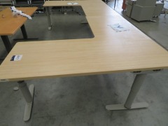 2 x L Shaped Desks, 1 x 1750 x 1280mm & 1 x 1750 x 750mm - 2