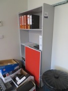 3 x Bookcases, 900 x 310 x 1800mm H, no contents, 1 x Sideboard/Storage Cabinet, 1200 x 400 x 720mm H - 2