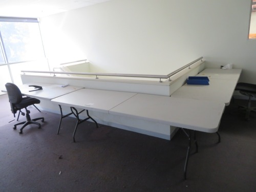 8 x Plastic Folding Tables, 5 x 2400mm L & 3 x 1800mm L