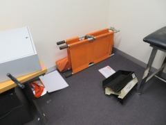 Contents of Office including Tables, Chairs, Stretchers, Sick Bed - 5