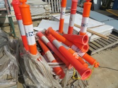 Quantity of 14 Safety Bollards & Bases. Poor Condition - 2