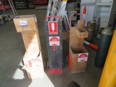 3 x Extinguisher Trolleys - 2