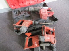 3 x Hilti Impact Drills, 1 x Milwaukee Impact Drill