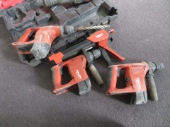 3 x Hilti Impact Drills, 1 x Milwaukee Impact Drill - 3