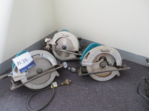 3 x Makita Circular Saw, 235mm. Condition unknown