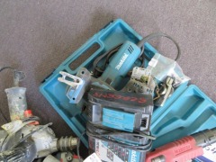 1 x Ozito Drill, 1 x Makita Charger & Drill, 1 x Grinder & Jigsaw. Condition unknown - 3